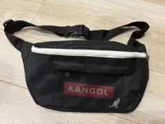 KANGOL カンゴール ボディバッグ ウエストバッグ ブラック 黒 美品