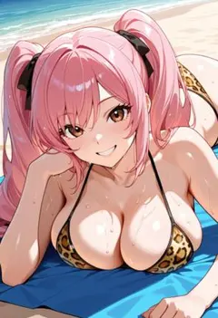 【まとめ買いお得】A4ポスター巨乳美少女水着アニメNo.354 AIイラスト