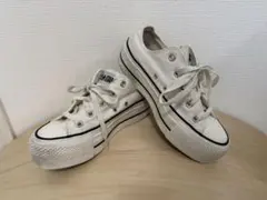 コンバース オールスター ホワイト厚底スニーカー人気色 人気23cm