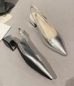 39 シルバー パンプス サンダル