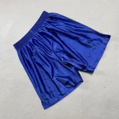 wundou サッカー ショートパンツ ブルー 無地 ポリエステル 光沢 L
