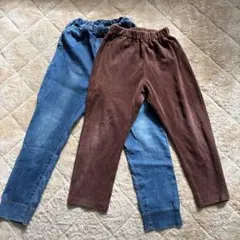 デニム・コーデュロイボトムス2点セット