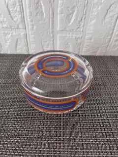 ガラスキャニスター　小物入れ　スペースエイジ　昭和レトロ　ガラス容器