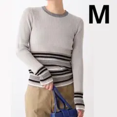 オペークドットクリップ　ミジンボーダー　リブニット　OPAQUE.CLIP