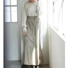 【emmi atelier】ニットドッキングワンピース