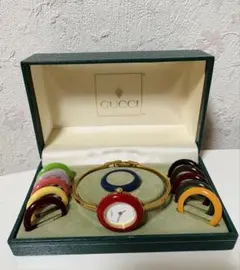 GUCCI チェンジベゼル バングルウォッチ アナログ腕時計・稼働品