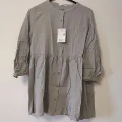 ハニーズ　グリーングレー　新品　チュニックブラウス　 Lサイズ