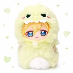 恐竜フード付き 着ぐるみ 10cmぬい服 グリーン モコモコ いつぬい 緑のサムネイル