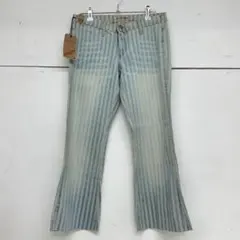未使用タグ付き CIMARRON フレアデニムパンツ ストライプ柄 S〜M相当のサムネイル