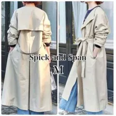 24SS Spick and Span C/Cu ノーカラートレンチコート M