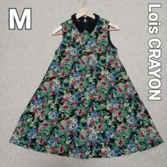 Lois CRAYON　花柄襟付き ノースリーブ ワンピース　Mサイズ