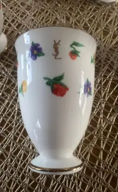 【大幅値下げしました！】YSL イブサンローラン　花柄 足付きカップ 5個セット