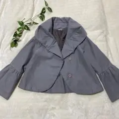 専用品グレー フレアスリーブ ジャケット