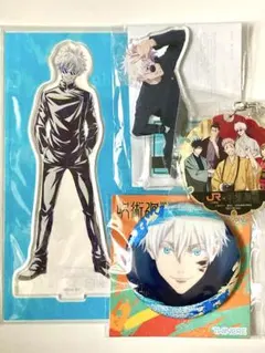 呪術廻戦　五条悟　アクリルスタンド 缶バッジ　アクリルキーホルダー