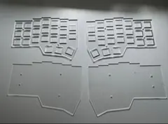 佐々木様専用　corne v4 cherryクリアアクリルトップ、ボトムプレート