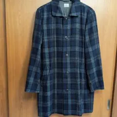 アーバンリサーチ ドアーズ D'sh グレー×紺 タータンチェックコート M