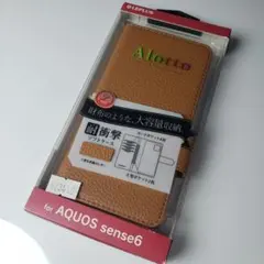 AQUOS sense6/6S 手帳型ケース キャメル 1353