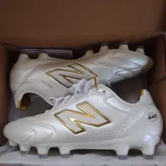 New Balance 442 サッカースパイク ホワイト/ゴールド 28cm - メルカリ