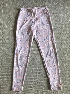 【チャコット】薄紫 花柄 ヨガパンツ Mサイズ