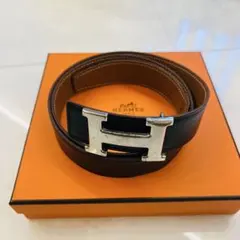 専用)エルメス リバーシブルベルト 24mm 黒/エトゥープ ミニコン
