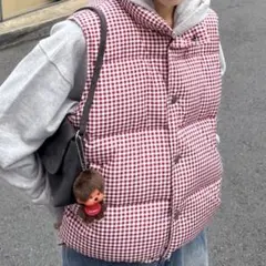 【UNISEX】ギンガムチェック中綿ベスト