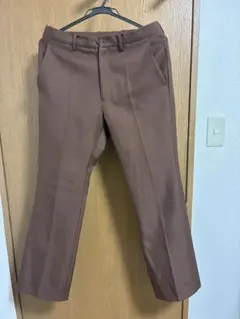 HARE スラックス　カラーソフトフレアトラウザー ブラウン