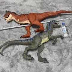 マテル　スーパービッグ！　ブルー　希少　レア　恐竜フィギュア 2体セット