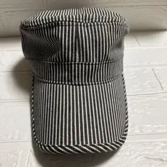 黒白ストライプ キャップ