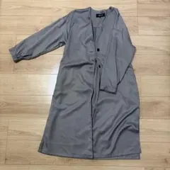 COMME CA ISM グレー ロングシャツワンピース サイズ9