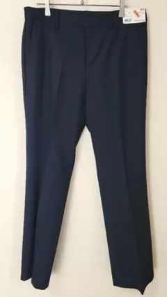 未着用 UNIQLO ストレートパンツ 70cm ダークネイビー ストライプ