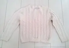 セーター ニット ケーブル編み UNIQLO アイボリー 白 110