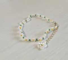 再々販！オーダーOK！ビーズ小花ブレスレット
