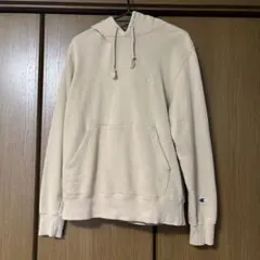 Champion ベージュ フード付きパーカー M