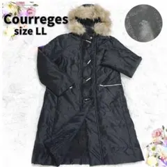 クレージュ 大きいサイズ ラクーン ファー フード付き ロングダウン ダッフル