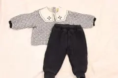 moimolnキルティングビッグカラートップス＆パンツセットアップモイモルン90