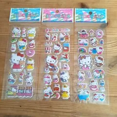 ハローキティ ぷくぷくシール レトロ 3種類セット①