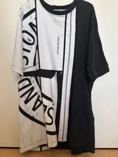 STONE ISLAND 半袖シャツ ブラック/ホワイト