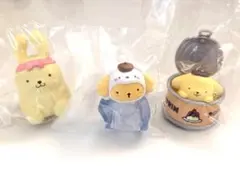 ポムポムプリン　ガチャ3点セット　サンリオ(南極・なりきりうさぎ・カンキャラ)