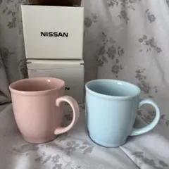 レア　NISSAN 日本製マグカップ ストーン　2個セット　三越　ペアマグカップ