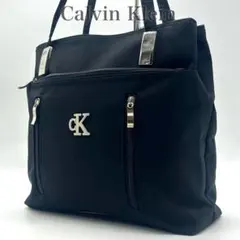 カルバンクライン Calvin Klein トートバッグ 軽量 黒 ロゴ CKのサムネイル