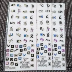 ナイトメアビフォアクリスマス　シール　アルファベット②