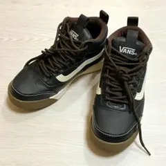 VANS バンズ ハイカットスニーカー 23.5cm 晴雨兼用 ブラウンブラック