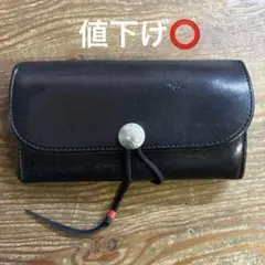 美品 ゴローズ 角型小銭入れ 黒 サドルレザー ウォレット 財布 goro's