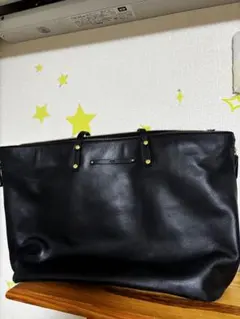 ⁠【未使用級】UGG レザートートバッグ 黒 A4可 Shoulder⁠のサムネイル