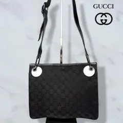 極美品 GUCCI ショルダーバッグ GGキャンバス 黒 斜めがけ 051のサムネイル