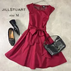 JILLSTUART ウエストリボン 赤 フレアワンピース M相当のサムネイル