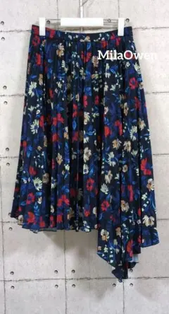 Mila Owen 花柄アシメヘムプリーツ