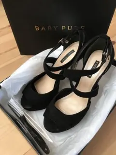 【美品】BABY PURE ハイヒール サンダル ブラックのサムネイル