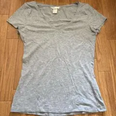 グレー Vネック Tシャツ Sサイズ　H&M