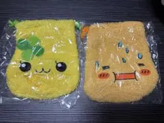 しずくちゃんもこもこ巾着ポーチ ハニーちゃんアセオ君のセット